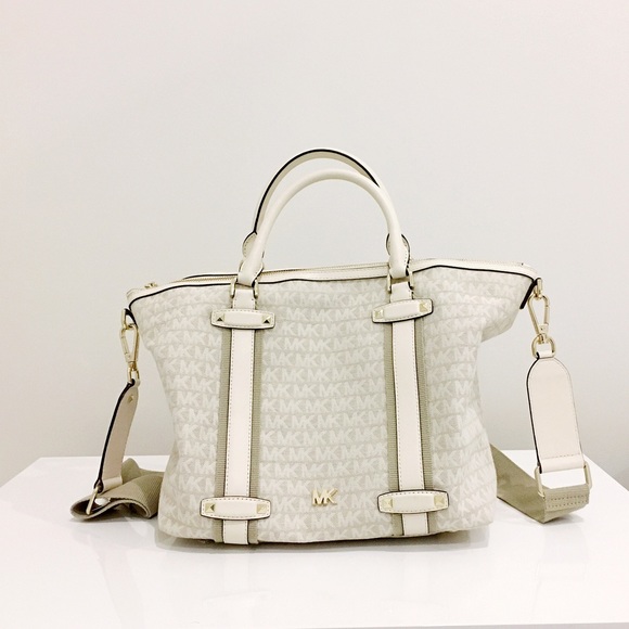 Michael Kors Vanilla White Adjustable Strap Tote Bag - Picture 1 of 12